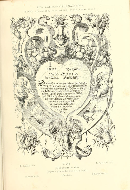 Les Maitres Ornemanistes Plate 133 - 18th Century Rococo Ornament Engraving
