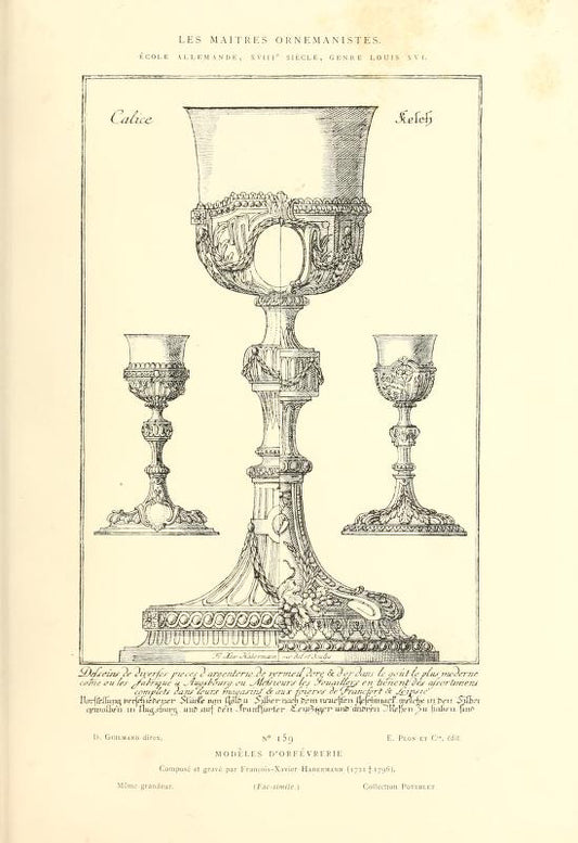 Les Maîtres Ornemanistes Plate 159 – Original 1880 Engraving – French Ornament / Architectural Design
