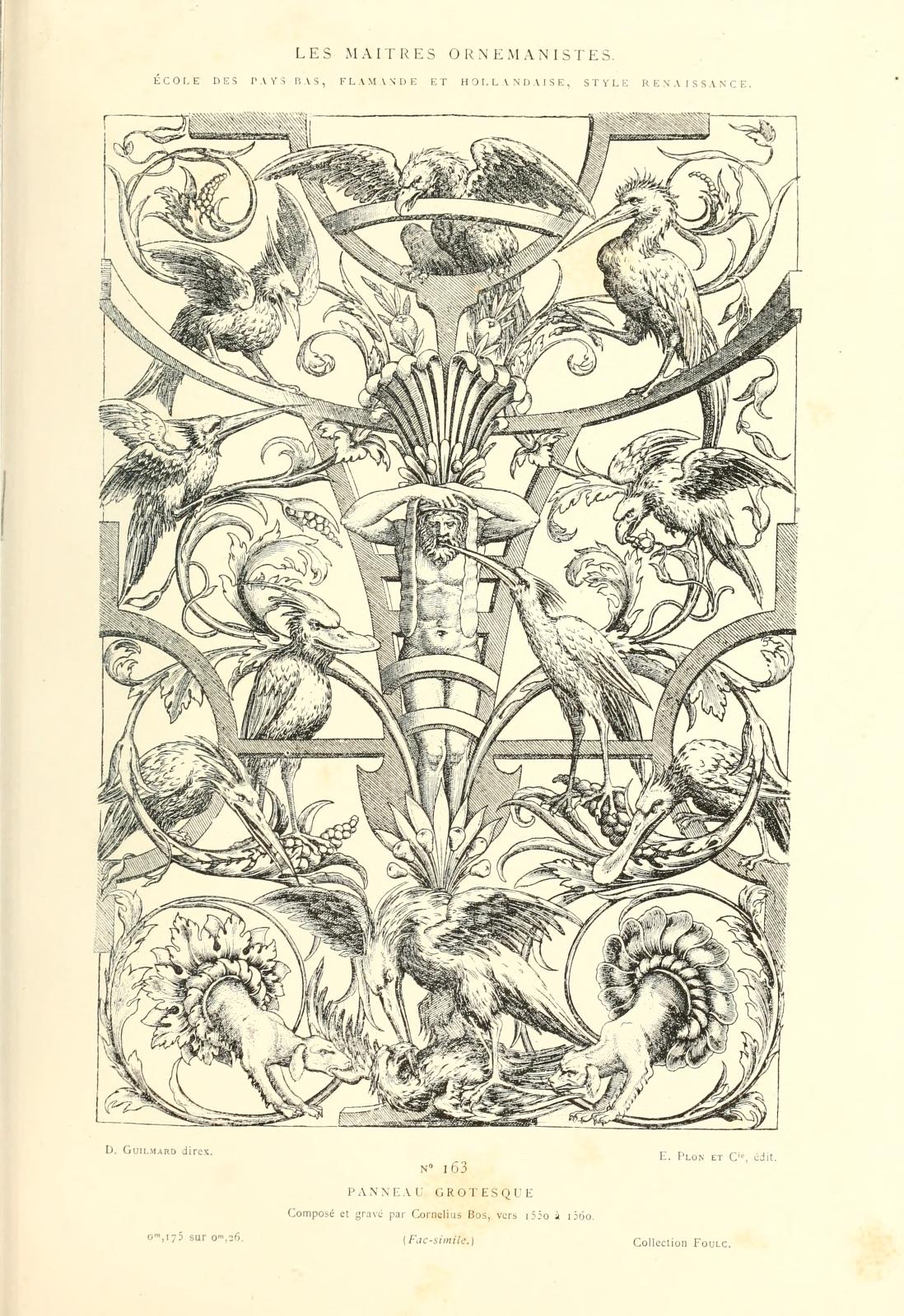 Original Engraving, Plate 163 (c.1880) | French Baroque Ornament Art Print