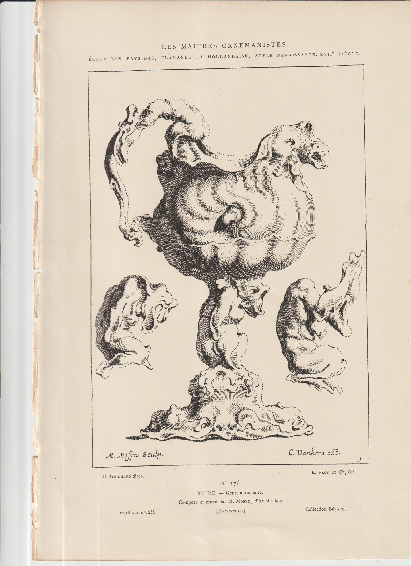 “17th‑Century Auricular Pitcher Engraving • Fantastical Baroque Vessel • Dutch Flemish Ornament Print (Mosyn, 1800s Facsimile)”