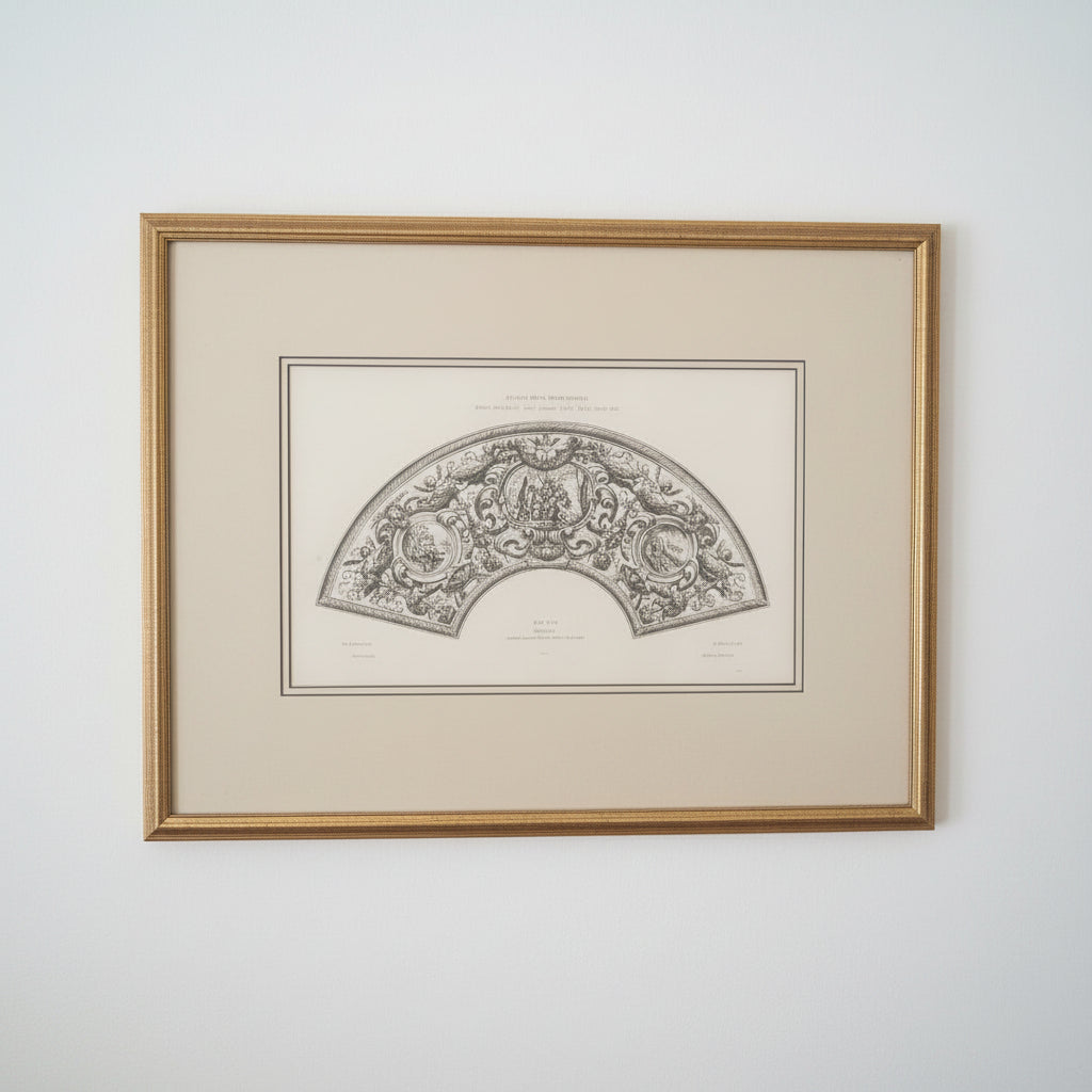 “Antique 18th‑Century Ornamental Cartouche Engraving – Les Maîtres Ornemanistes Plate 17 – Architectural French Baroque Art Print”