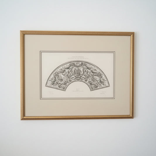 “Antique 18th‑Century Ornamental Cartouche Engraving – Les Maîtres Ornemanistes Plate 17 – Architectural French Baroque Art Print”