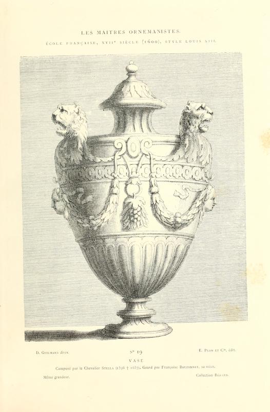 French Baroque Ornament Engraving – Plate 19, Les Maîtres Ornemanistes (1880) – Antique Architectural Art Print