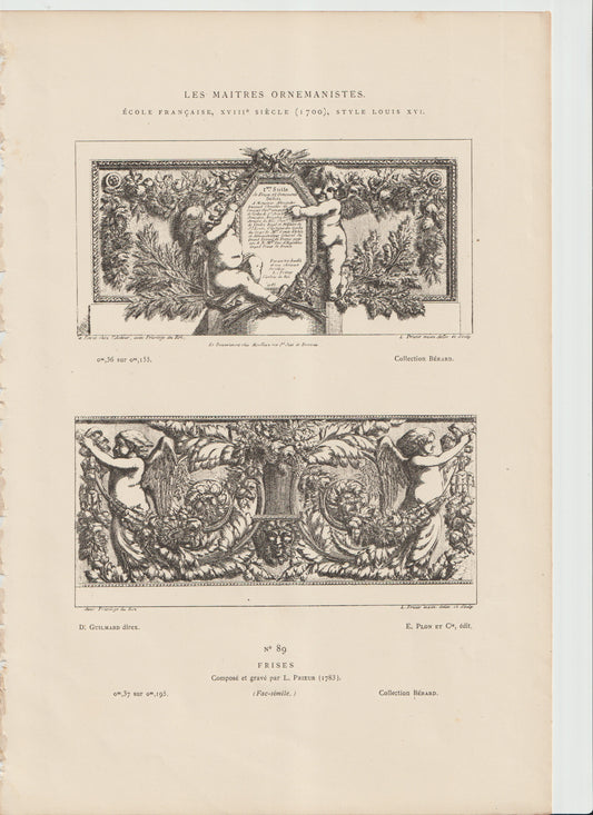 Designed and engraved by Louis Prieur, 1783. French School, Louis XVI period.