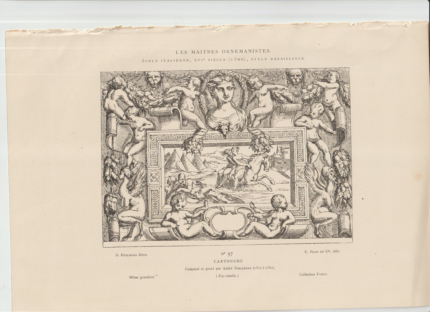 “Cartouche After Andre Schiavone — Engraved by Andrea Camucce, Les Maîtres Ornemanistes No. 97”