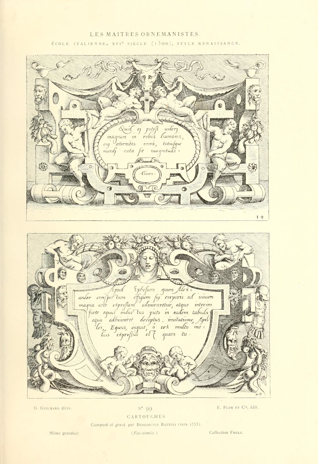 Les Maîtres Ornemanistes Plate 99 — 18th‑Century Rococo Ornament Engraving — Original Antique French Decorative Art Print