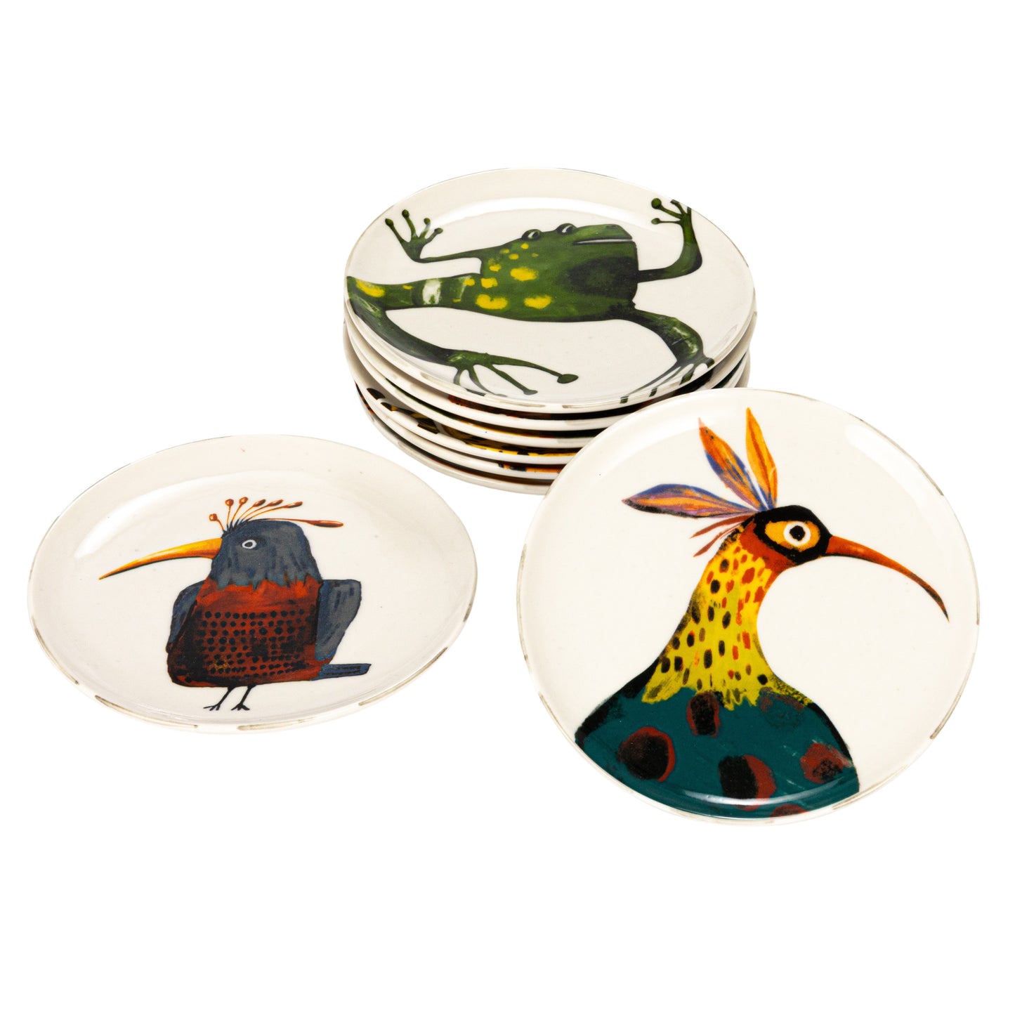 Stoneware Plates with Animals