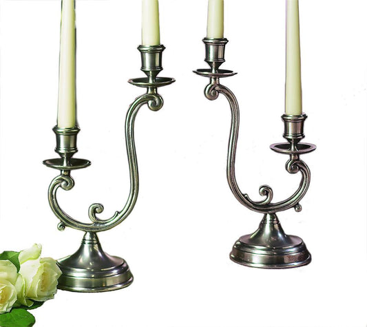 Handcrafted Silver Finish Candlestick