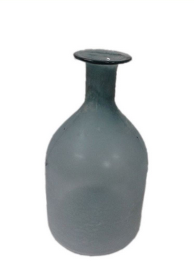 Winter Grey Beach Glass Bottle